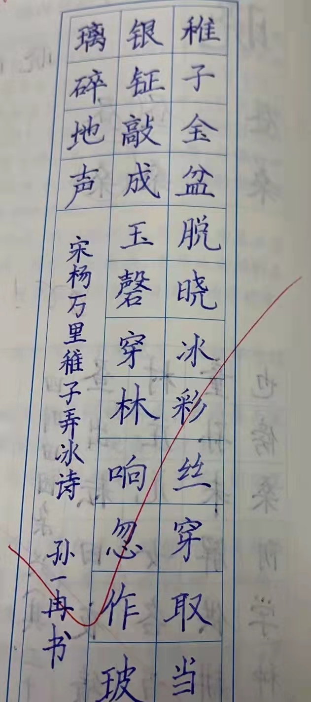 江苏省邳州市运师附小五年级学生硬笔书法欣赏（邳州文化网独家推出）