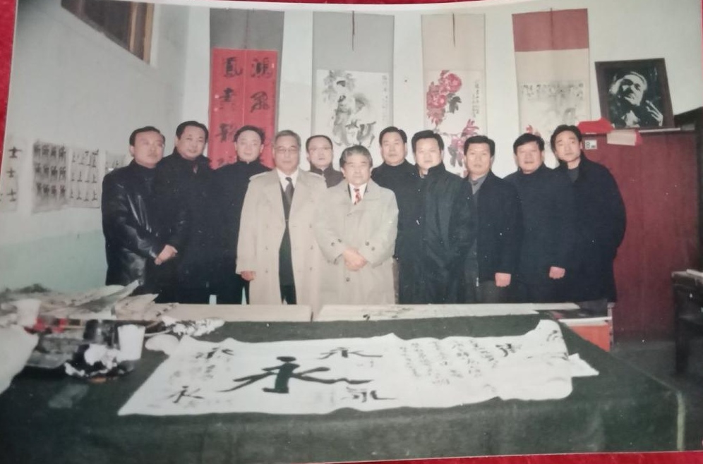 九十年代邳州书家与日本书法家交流照片